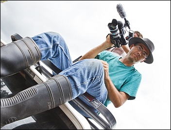 David Lowe shooting at Doubtful Creek in 2013, photo Eve Jeffery