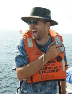 David at sea off Merimbula, photo Stephanie Kirkby