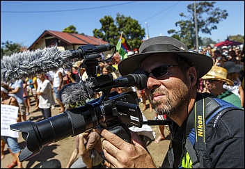 David Lowe shooting Byron March in March, photo Eve Jeffery